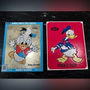Vintage Disney Babies Baby Donald Gold and Blue Puzzle